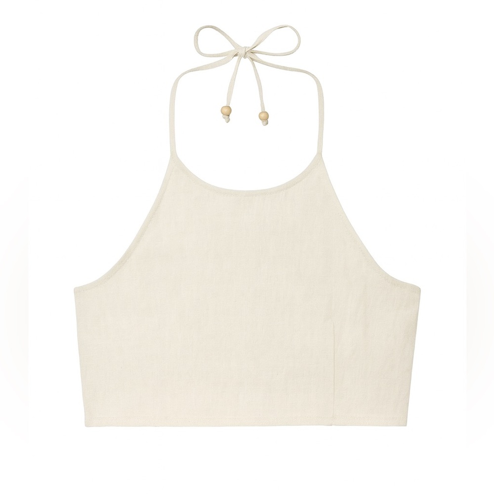 House of Harlow 1960 Beige Smocked Top